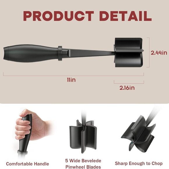 Hamburger Grinder, Premium Heat Resistan - Picture 2 of 7